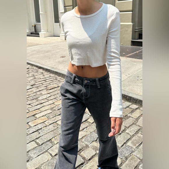 Brandy Melville Tops Brandy Melville White Crop Hailie Top Poshmark